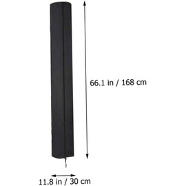 Tuvwxyza Funda Impermeable de Tela Oxford 210d para Tendedero Rotativo y Plegable de Jardín (Negro, 1)