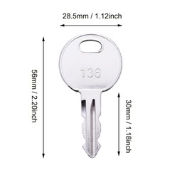 10PCS 1051 Disenparts Ignition Key Fits Thwaites Dumpers, Replaces T104633 and Trimark