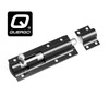 QUERGO Straight Tower Bolt Black 100mm (4") Heavy Duty Black