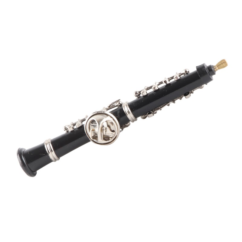 Oboe Brooch Pin Fashion Elegant Simulation Metal Musical Instrument Brooch