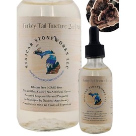 Organic Turkey Tail Mushroom Alcohol Tincture – Immune Support, Antioxidant Boost, & Gut Health – 2 oz Double extracted, Triple-Micron Filtered for Superior Clarity and Purity