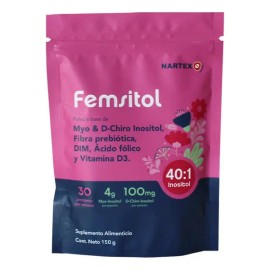 Femsitol Nartex Inositol 40:1 150g – 4000mg Myo + D-Chiro con DIM y Ácido Fólico Cuidado Diario Bienestar Femenino