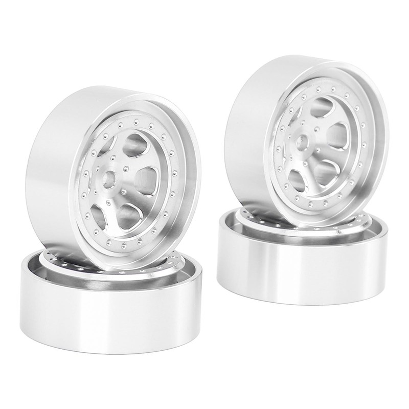 4pcs 1.3 Inches Wheels Rim Aluminum Alloy 6 Holes Wheel