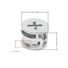 YiiSeeJo 10 Pcs Cam Lock Nut for Furniture, 15x12mm Joint Connector Locking Nuts Furniture Connecting Cam Fittings