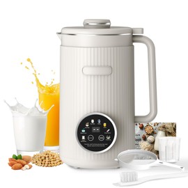 VBGK 8 in 1 Automatic Nut Milk Maker Blender with 20 Blades, 40oz Homemade Coconut, Soy, Oat, Almond, Plant Based Milks and Non-Dairy Beverages with18H Delay Start/Keep Warm/Boil Water/Self-Cleaning