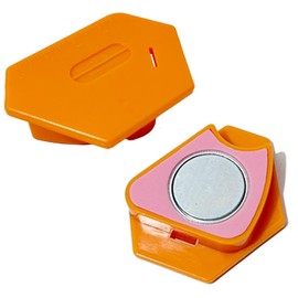 Magnetic Seam Guide for Sewing Machine, Multifunctional Hem Guide for Sewing Machine, Polygonal Multifucntional Seam Guide Hemmer with Scale, Sewing Supplie Accessories (Orange)