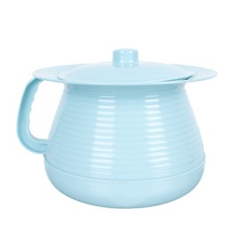 Portable Chamber Pot with Lid Plastic Urine Pots Night Potty Urine Pot for Women Men (Blue)