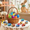 KING DOO 12 Pcs Easter Eggs Prefilled with Toy Cars,