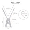 SAVEARTH DIAMONDS Moissanite Initial Necklace for Women, Round Lab Created