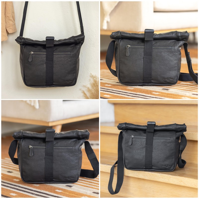 Gusti Luis Shoulder Bag Handbag Leather Black Leather, black