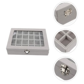 FRCOLOR Portable Jewelry Storage Earring Box Ring Holder Simple Case Compact Lightweight