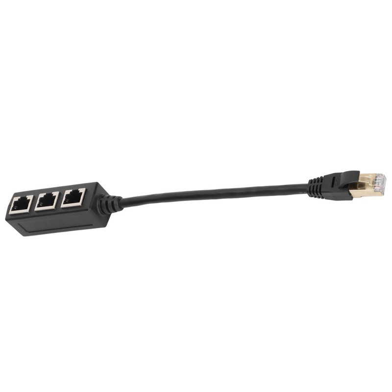 RJ45 Ethernet Adapter Cable Extension 1 to 3 Port Excellent