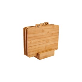Bamboo Cutting Boards for Kitchen Set of 3, Wood Cutting Board for Chopping Meat, Vegetables, Fruits, Cheese, Knife Friendly Serving Tray