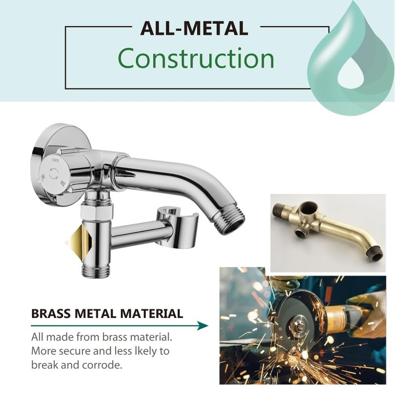 MENGDIYA Solid Metal Shower Arm Diverter with Handshower Mount for