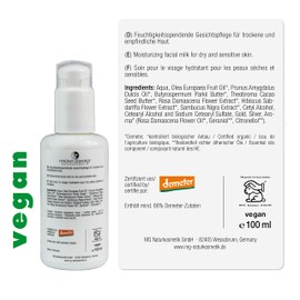 Martina Gebhardt Rose Face Lotion (100 ml) • Organic Face Milk for Dry Skin • Moisturising Face Cream • Cream Natural Cosmetics (Vegan)