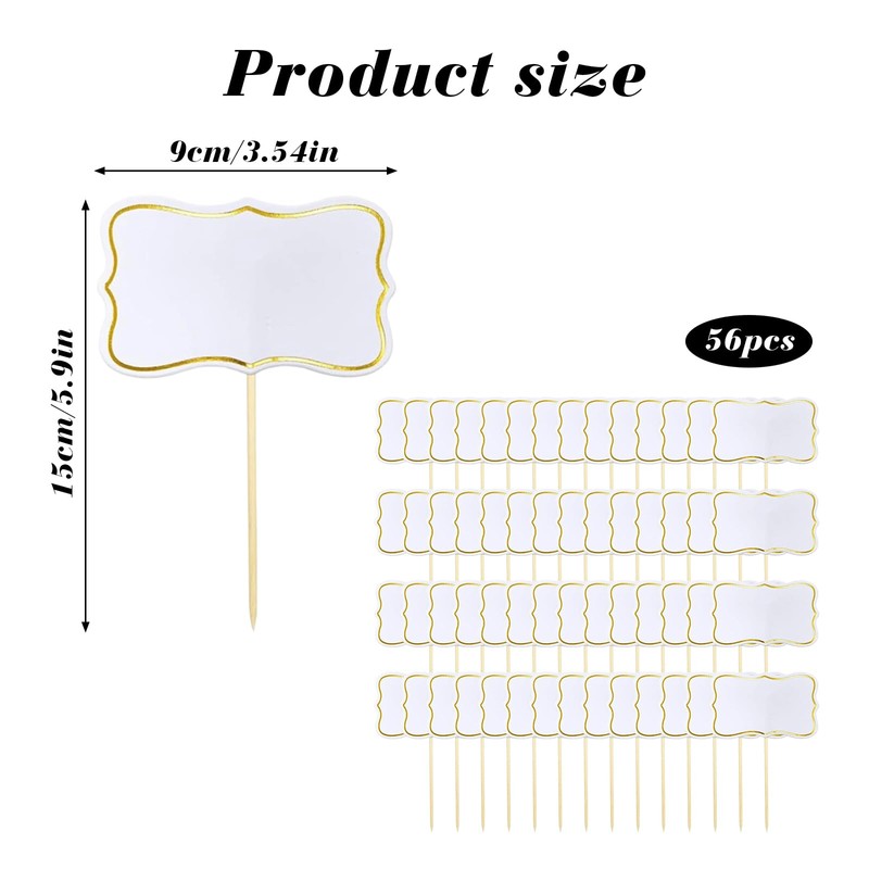 56 PCS Party Food Labels for Buffet Table Mini Chalkboard