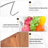 Livabber Countertop Fruit Basket Bowl with Banana Hanger, Modern Standing