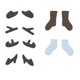 QUICKUTZ We R Memory Keepers 2-Inch by 2-Inch Die Set, Paper Doll Shoes