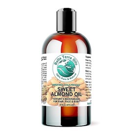 Sweet Almond Oil 16 oz 100 Pure Cold-pressed Unrefined Organic - Bella Terra Oils                                                                     