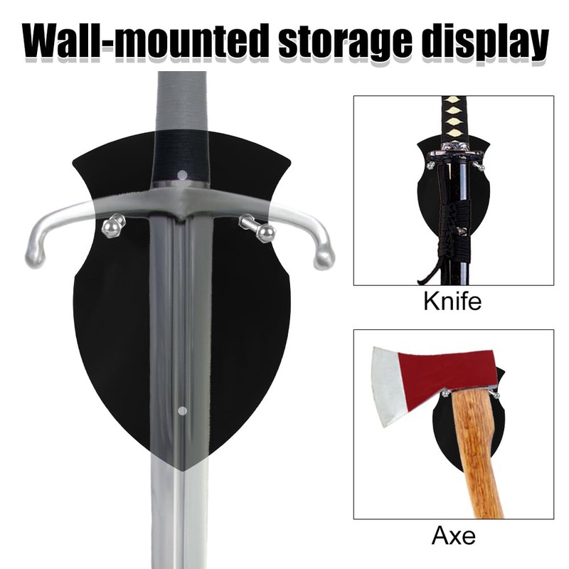 DONGKER Sword Holder, 1 Piece Acrylic Sword Wall Mount, Axe