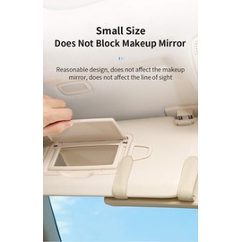 ontto Glasses Holder for Car Sun Visor Universal PU Leather Car Sunglasses Glasses Case Glasses Box Storage Box Organiser with Magnetic Function Interior Accessories for Car SUV RV Truck (Red)