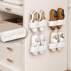 DegMongee Wall Mounted Shoe Rack, Adhesive & Drill Mount Hanging