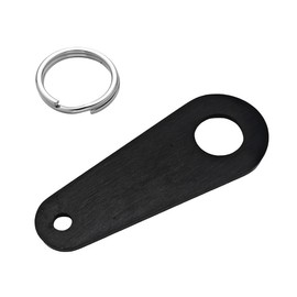 NYTKL Motorcycle Bell Hanger, Guardian Luck Riding Bell Hanger Mount with Split Ring, Metal Keychain Fits for Most Bells (Black)