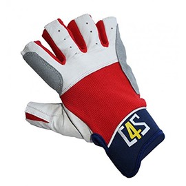 crazy4sailing Regatta Women's Men's Sailing Gloves 5 Finger-Free, Colour: Red, Size: L