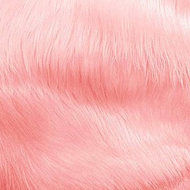 Faux Fake Fur Long Pile Luxury Shaggy Square Patches/Craft, Sewing, Cosplay, Costume, Decorations/Sold by Piece (Baby Pink, 28" X 28")