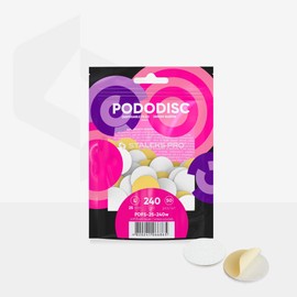 STALEKS PRO Pododisco 50pcs Soft Base Sanding Discs 25mm (L) for Nail Router Special Pedicure 240 Grit