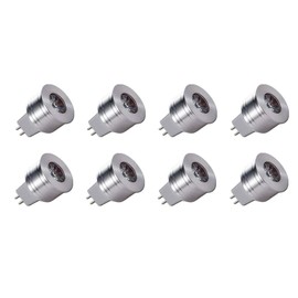 MR11 LED Light Bulbs 1W MR11 GU5.3 Bi-Pin Base LED Light 1W(12V 10W Halogen Replacement) Warm White 3000K LED Spotlight Bulb for Landscape Accent Recessed Under Counter Lighting,90 LM,8 Pack