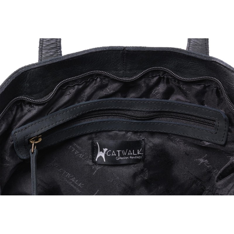 Catwalk Collection Handbags - Woven Leather Shoulder Bag For Women