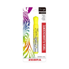 Zebra Resaltador Zazzle Light Marcatextos De Tinta Fosforescente Blíster 1 Pieza Color Amarillo.