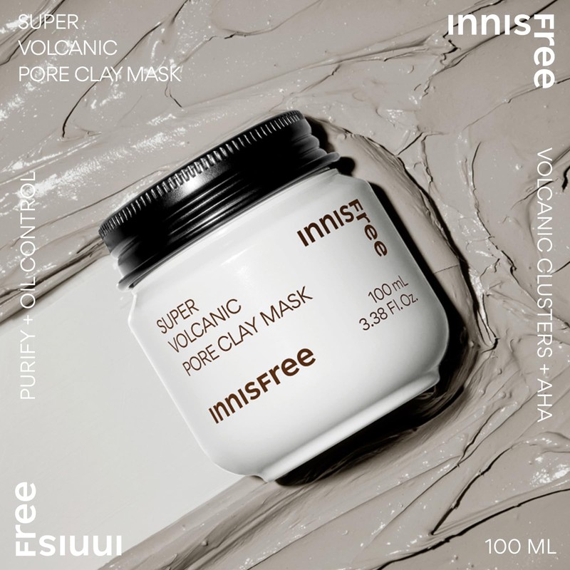 [イニスフリー] スーパーヴォルカニック ポア クレイマスク 正規品 敏感肌 脂性肌 黒ずみ 泥パック フェイスパック