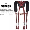 NUTUCH Heavy Duty Leather Work Suspender With Pockets | Tool