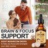 Lions Mane Supplement, Liquid Mushroom Extract Drops, 8 Mushrooms Complex