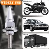 MEAJOO 4Pcs Spike License Plate Screw Fasteners Kit, Decorative Anti-Theft