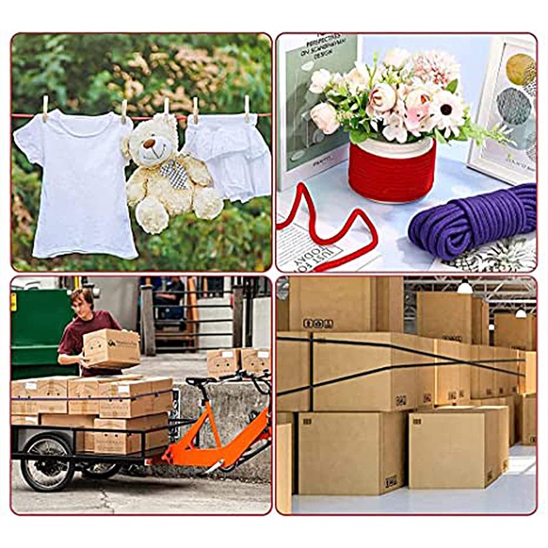 WUWYOUWL Soft Cotton Rope, 10m/8mm Universal Rope Craft Rope, Thick