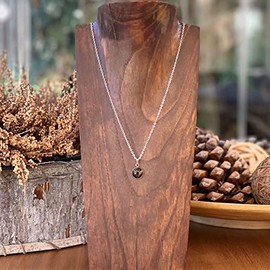 Naturstein-Halskette f√ºr Frauen - Versilberte Edelstahlkette und Heilstein-Anh√§nger - Sch√ºtzender Charme - Ideal als Geschenk (Tigerauge)