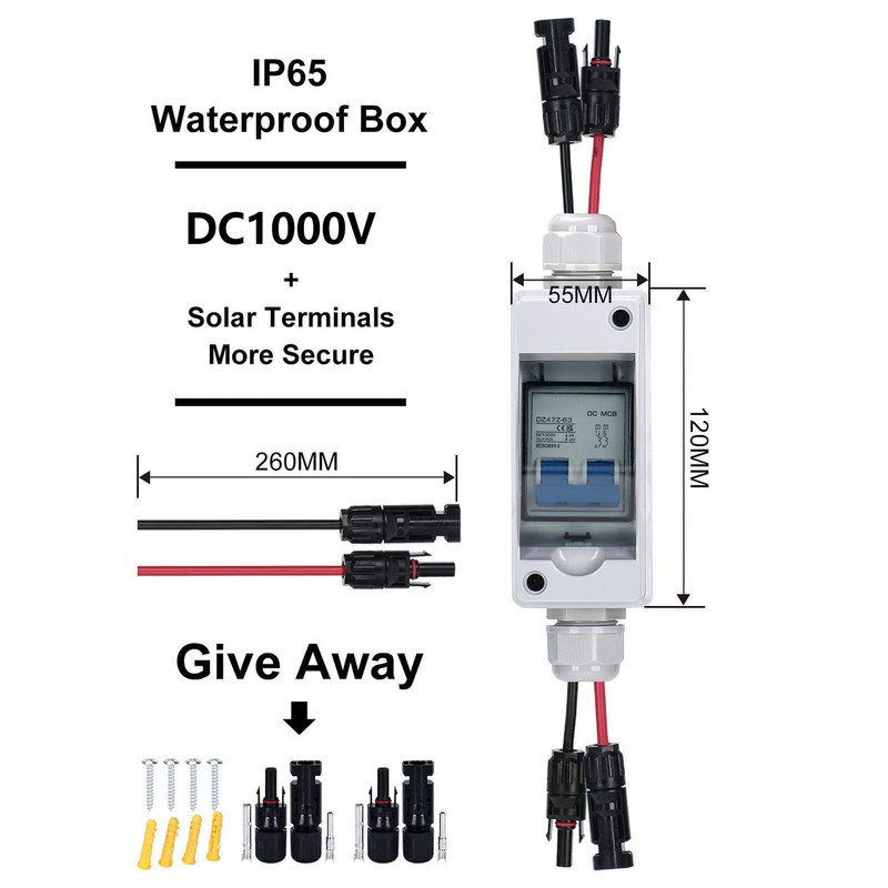 Mini Circuit Breaker with Junction Box IP65 Waterproof 4000A Icu