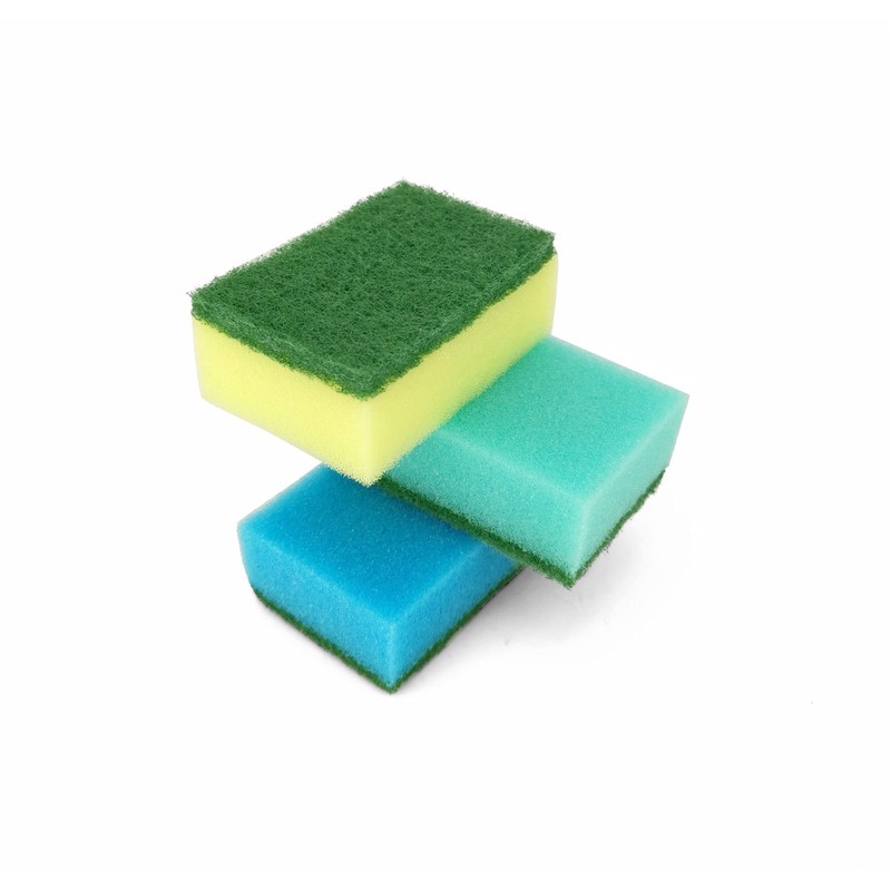 D.RECT Set of 10 Kitchen Sponge, Pot Sponge, Double-Sided Cleaning