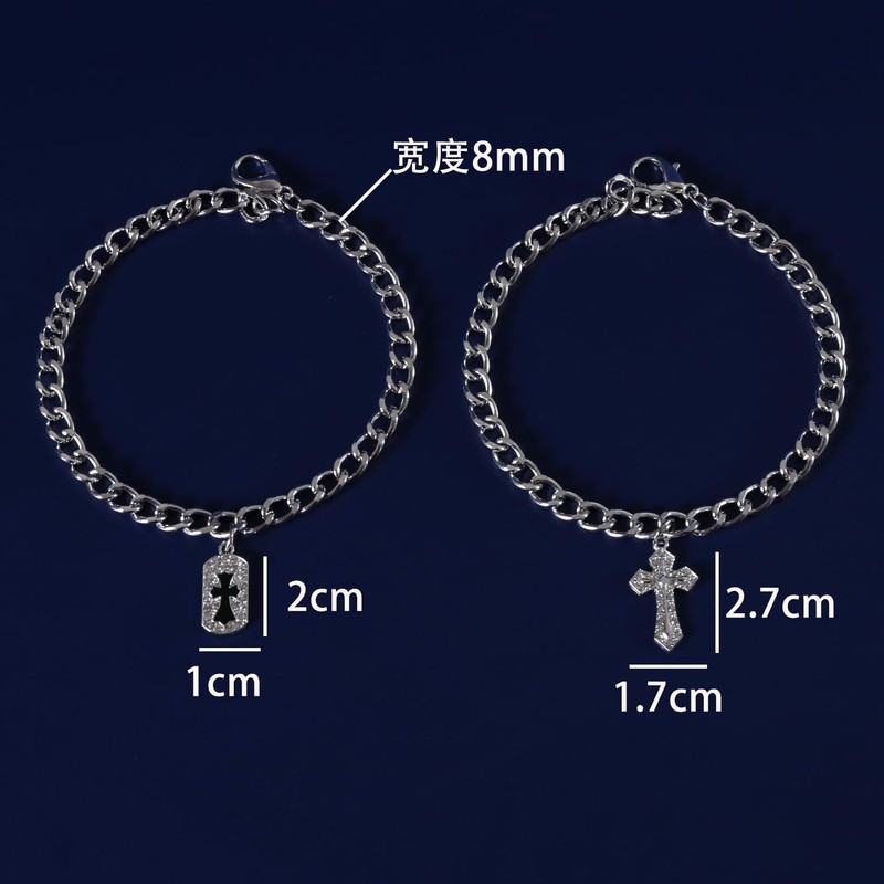 Pet Metal Chain Full Diamond Cross Baroque cat and Dog