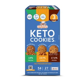 Taifeld's KETO COOKIES, 3 Flavor pack, 54 Cookies, Healthy, BEST VALUE (Club Size)