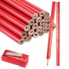Pack of 20 Carpenter's Pencils, 175 mm Red Pencil, Construction