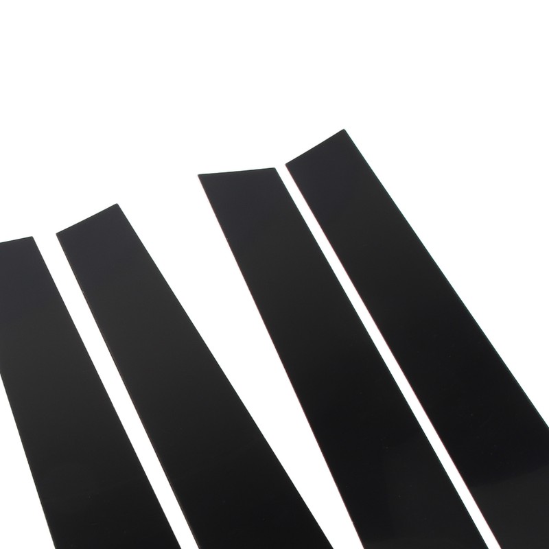 6Pcs B Pillar Posts Trim Glossy Black Exterior Window Decal