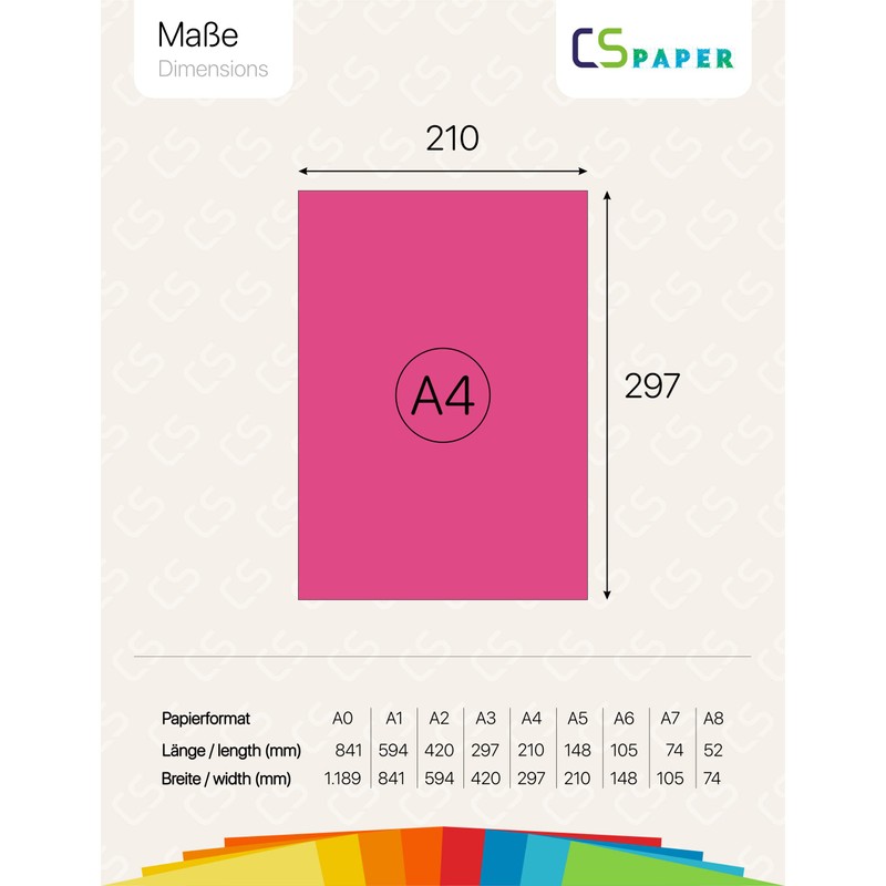 Made in the EU, 50 Sheets of Coloured Paper Flamingo