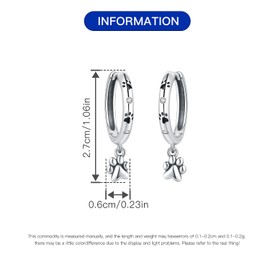 CYMYSS Sterling Silver Drop Earrings for Women Hypoallergenic Sterling Silver Earrings for Women Jewellery Gifts for Mothers Day Valentines Birthday