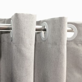 YISURE Grey Shower Curtain Linen Style Without Hooks Needed, 72x72 Heavy Duty Cloth Shower Curtain for Bathroom, Water-Repellent, Machine Washable