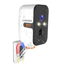 Security Cameras Wireless Outdoor, 2.4G/5G WIFI Magnetic Battery Powered Indoor Cameras for Home Security with Motion Detection,Spotlight Color Night Vision,PIR Siren,SD/Cloud Storage,Work With Alexa