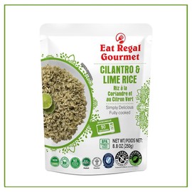 Eat Regal Cilantro & Lime Rice, 8.8 oz (Pack of 6) | Ready to Eat | Microwave in 85 Seconds | No Refrigeration Needed | Vegan & Gluten-Free | Quick Healthy Meal or Side Dish